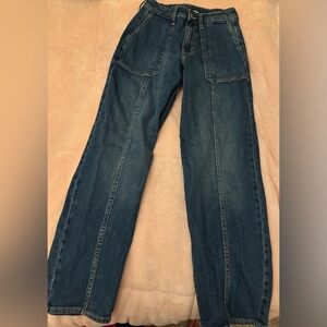 NEW women’s old navy OG loose size 2 denim jeans with seam down center pant leg